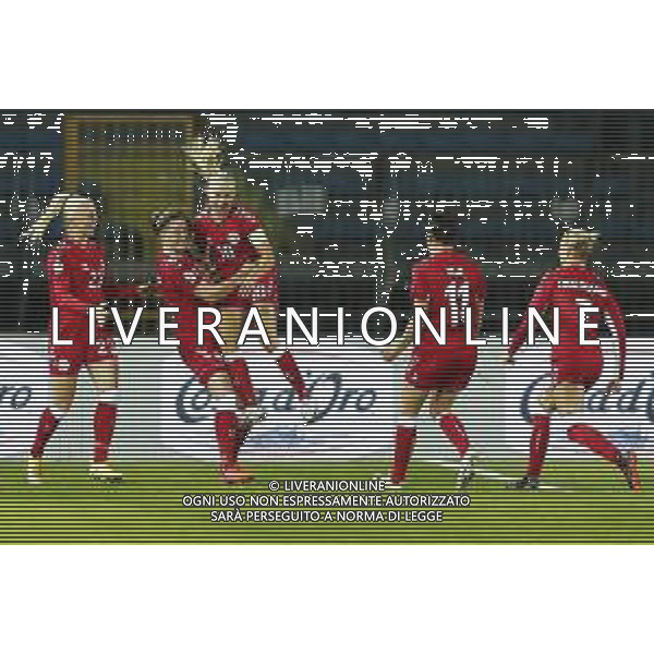 ITALIA vs DANIMARCA Qualificazioni al campionato europeo di calcio femminile 2021- 27/10/2020 nella foto: Esultanza danimarca dopo il goal ©Claudio Zamagni/Agenzia Aldo Liverani denmark celebrates after scoring a goal during UEFA Women\'s Euro 2021 qualifying match between ITALY and DENMARK in Empoli on October 27 2020 photo credit by Claudio Zamagni/Aldo Liverani Photo Agency / AGENZIA ALDO LIVERANI SAS