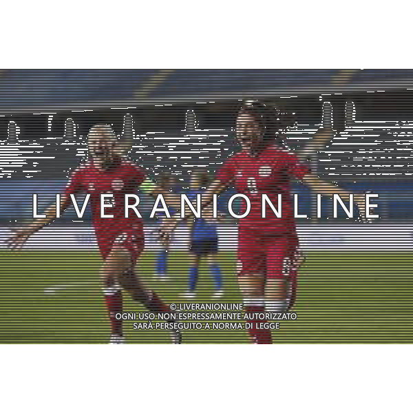 ITALIA vs DANIMARCA Qualificazioni al campionato europeo di calcio femminile 2021- 27/10/2020 nella foto: Esultanza Nadia Nadim (Denmark) dopo il goal ©Claudio Zamagni/Agenzia Aldo Liverani Nadia Nadim (Denmark) celebrates after scoring a goal during UEFA Women\'s Euro 2021 qualifying match between ITALY and DENMARK in Empoli on October 27 2020 photo credit by Claudio Zamagni/Aldo Liverani Photo Agency