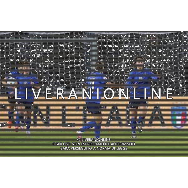 ITALIA vs DANIMARCA Qualificazioni al campionato europeo di calcio femminile 2021- 27/10/2020 nella foto: Esultanza italia dopo il goal Valentina Giacinti ©Claudio Zamagni/Agenzia Aldo Liverani during UEFA Women\'s Euro 2021 qualifying match between ITALY and DENMARK in Empoli on October 27 2020 photo credit by Claudio Zamagni/Aldo Liverani Photo Agency / AGENZIA ALDO LIVERANI SAS
