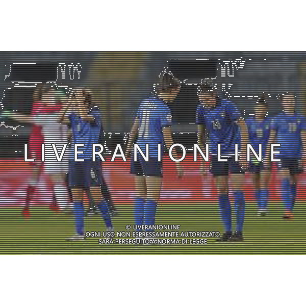 ITALIA vs DANIMARCA Qualificazioni al campionato europeo di calcio femminile 2021- 27/10/2020 nella foto: delusione italia a fine partita ©Claudio Zamagni/Agenzia Aldo Liverani during UEFA Women\'s Euro 2021 qualifying match between ITALY and DENMARK in Empoli on October 27 2020 photo credit by Claudio Zamagni/Aldo Liverani Photo Agency / AGENZIA ALDO LIVERANI SAS