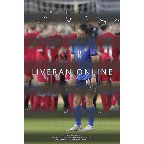 ITALIA vs DANIMARCA Qualificazioni al campionato europeo di calcio femminile 2021- 27/10/2020 nella foto: delusione italia a fine partita Elisa Bartoli (Italy) ©Claudio Zamagni/Agenzia Aldo Liverani during UEFA Women\'s Euro 2021 qualifying match between ITALY and DENMARK in Empoli on October 27 2020 photo credit by Claudio Zamagni/Aldo Liverani Photo Agency / AGENZIA ALDO LIVERANI SAS