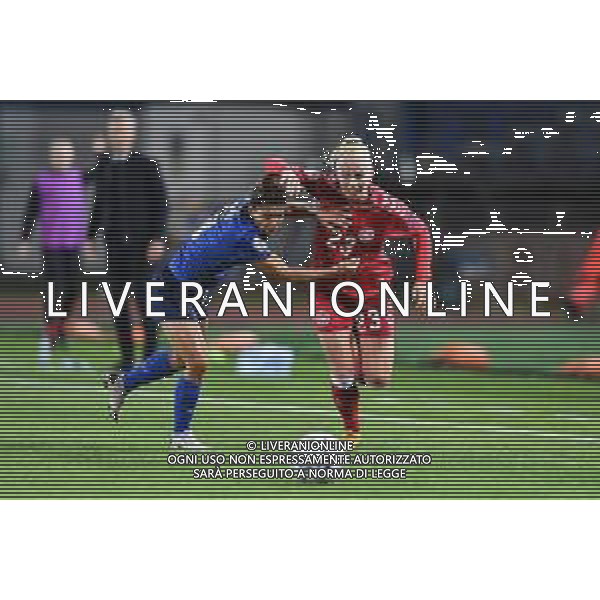 Euro 2022 Qualifiers - Italy Women vs Denmark - Italian Soccer Team, 27 October 2020 empoli, Italy Photo showing: Sofie Svava (Danimarca), Elisa Bartoli (Italia) @LM/Lisa Guglielmi/ AGENZIA ALDO LIVERANI SAS