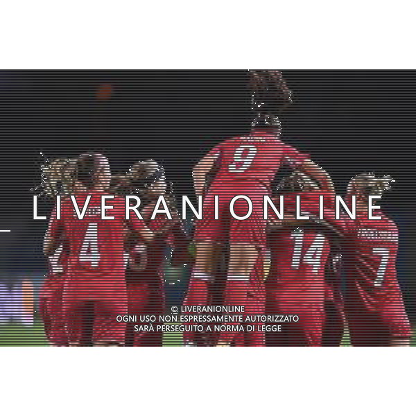 Euro 2022 Qualifiers - Italy Women vs Denmark - Italian Soccer Team, 27 October 2020 empoli, Italy Photo showing: Danimarca players celebrate the goal @LM/Lisa Guglielmi/ AGENZIA ALDO LIVERANI SAS
