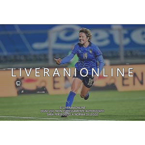 Euro 2022 Qualifiers - Italy Women vs Denmark - Italian Soccer Team, 27 October 2020 Carlo Castellani Stadium, empoli, Italy Photo showing: Valentina Giacinti (Italia) celebrates after scoring a goal @LM/Lisa Guglielmi/ AGENZIA ALDO LIVERANI SAS