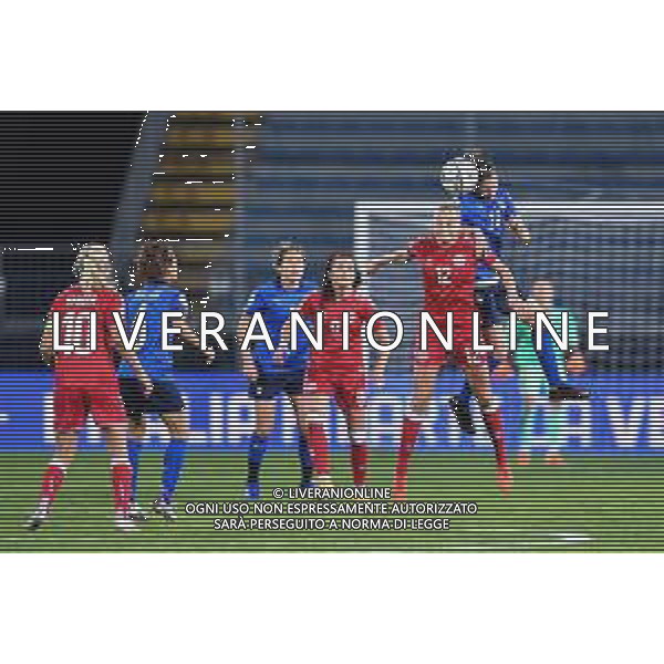Euro 2022 Qualifiers - Italy Women vs Denmark - Italian Soccer Team, 27 October 2020 Carlo Castellani Stadium, empoli, Italy Photo showing: Cecilia Salvai (Italy), Stine Larsen (Denmark) @LM/Lisa Guglielmi/ AGENZIA ALDO LIVERANI SAS