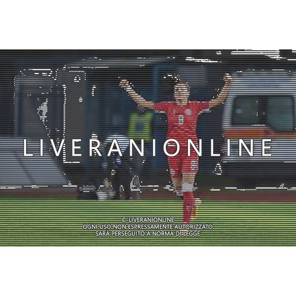 Euro 2022 Qualifiers - Italy Women vs Denmark - Italian Soccer Team, 27 October 2020 Carlo Castellani Stadium, empoli, Italy Photo showing: Nadia Nadim (Denmark) celebrates after scoring a goal @LM/Lisa Guglielmi/ AGENZIA ALDO LIVERANI SAS