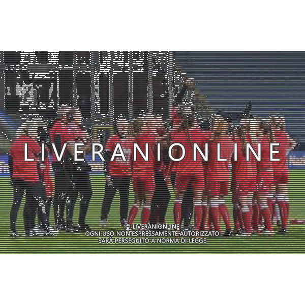 Euro 2022 Qualifiers - Italy Women vs Denmark - Italian Soccer Team, 27 October 2020 Carlo Castellani Stadium, empoli, Italy Photo showing: Denmark players celebrate the victory @LM/Lisa Guglielmi/ AGENZIA ALDO LIVERANI SAS