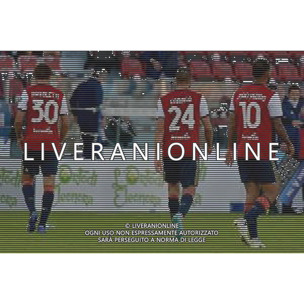 28-10-2020-CAGLIARI CALCIO-U.S.. CREMONESE. 3° TURNO COPPA ITALIA 2020/2021. ITALIA, SARDEGNA, CAGLIARI, STADIO SARDEGNA ARENA. SALVATORE MOI/ALDO LIVERANI SAS NELLA FOTO: ESULòTANZA GOL FARAGO 1-0 CONTRO CREMONESE. / AGENZIA ALDO LIVERANI SAS