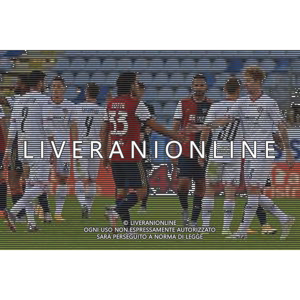 28-10-2020-CAGLIARI CALCIO-U.S.. CREMONESE. 3° TURNO COPPA ITALIA 2020/2021. ITALIA, SARDEGNA, CAGLIARI, STADIO SARDEGNA ARENA. SALVATORE MOI/ALDO LIVERANI SAS NELLA FOTO: RICCARDO SOTTIL A FINE GARA / AGENZIA ALDO LIVERANI SAS