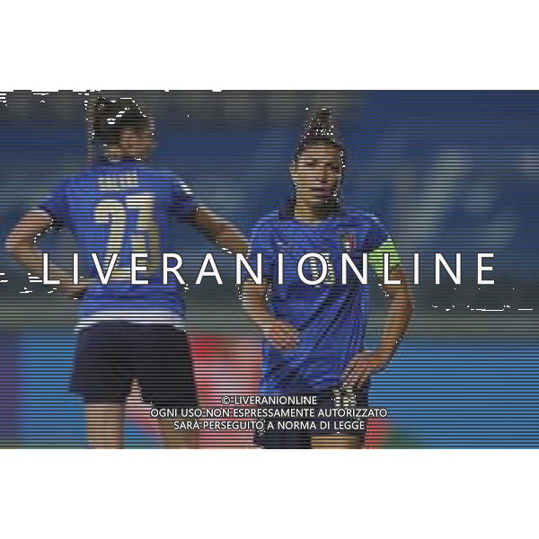 ITALIA vs DANIMARCA Qualificazioni al campionato europeo di calcio femminile 2021- 27/10/2020 nella foto: Elisa Bartoli (Italy) Cecilia Salvai (Italy) ©Claudio Zamagni/Agenzia Aldo Liverani Elisa Bartoli (Italy) Cecilia Salvai (Italy) during UEFA Women\'s Euro 2021 qualifying match between ITALY and DENMARK in Empoli on October 27 2020 photo credit by Claudio Zamagni/Aldo Liverani Photo Agency