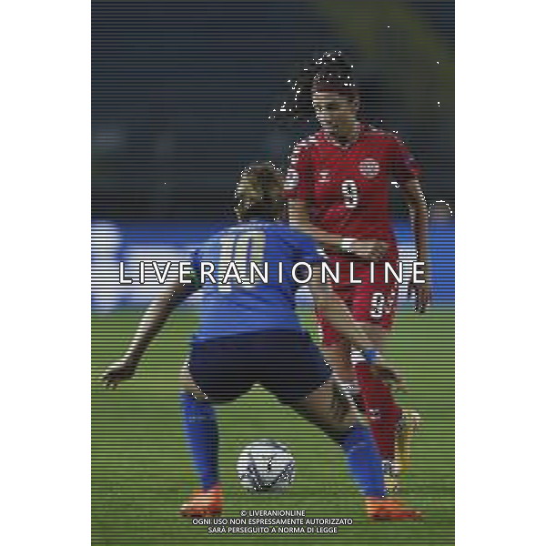 ITALIA vs DANIMARCA Qualificazioni al campionato europeo di calcio femminile 2021- 27/10/2020 nella foto: Nadia Nadim (Denmark) Cristiana Girelli (Italy) ©Claudio Zamagni/Agenzia Aldo Liverani Nadia Nadim (Denmark) Cristiana Girelli (Italy) during UEFA Women\'s Euro 2021 qualifying match between ITALY and DENMARK in Empoli on October 27 2020 photo credit by Claudio Zamagni/Aldo Liverani Photo Agency