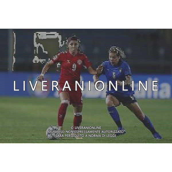 ITALIA vs DANIMARCA Qualificazioni al campionato europeo di calcio femminile 2021- 27/10/2020 nella foto: Nadia Nadim (Denmark) Elena Linari (Italy) ©Claudio Zamagni/Agenzia Aldo Liverani Nadia Nadim (Denmark)Elena Linari (Italy) during UEFA Women\'s Euro 2021 qualifying match between ITALY and DENMARK in Empoli on October 27 2020 photo credit by Claudio Zamagni/Aldo Liverani Photo Agency