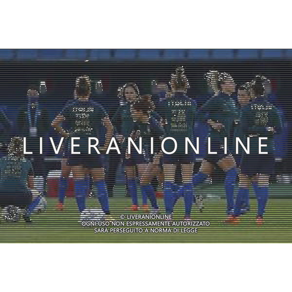 ITALIA vs DANIMARCA Qualificazioni al campionato europeo di calcio femminile 2021- 27/10/2020 nella foto: il riscaldamento dell\'Italia ©Claudio Zamagni/Agenzia Aldo Liverani the warmup of italy during UEFA Women\'s Euro 2021 qualifying match between ITALY and DENMARK in Empoli on October 27 2020 photo credit by Claudio Zamagni/Aldo Liverani Photo Agency