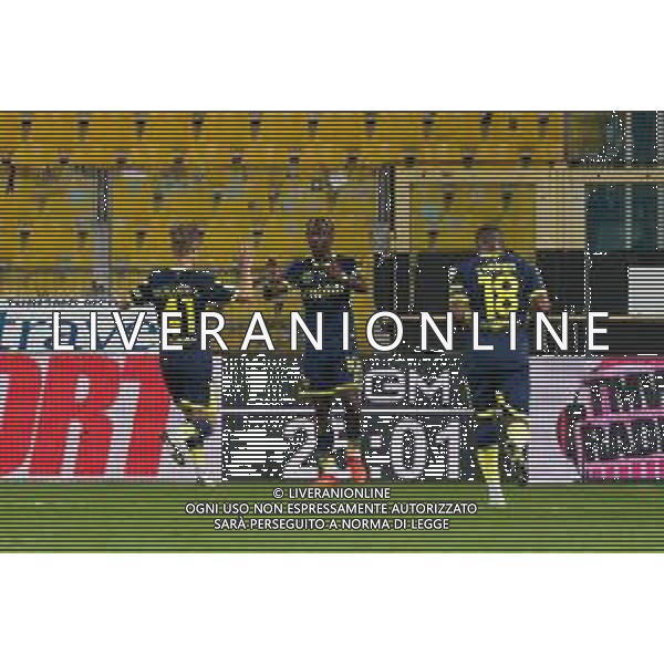 Parma Calcio 1913 vs Pescara Calcio - Italian soccer Coppa Italia match 2020/2021, 28 October 2020 Stadio Ennio Tardini, parma, Italy Photo showing: Yann Karamoh (Parma Calcio 1913) celebration after his goal @LM/Francesco Scaccianoce/ AGENZIA ALDO LIVERANI SAS