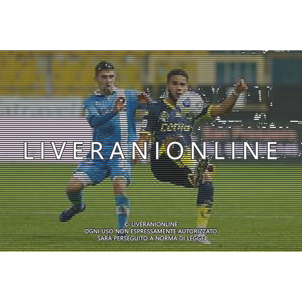 Parma Calcio 1913 vs Pescara Calcio - Italian soccer Coppa Italia match 2020/2021, 28 October 2020 Stadio Ennio Tardini, parma, Italy Photo showing: Massimiliano Busellato (Pescara Calcio 1936) and Simon Sohm (Parma Calcio 1913) @LM/Francesco Scaccianoce AG ALDO LIVERANI SAS