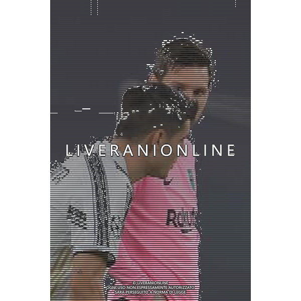 ©Falzone/Agenzia Aldo Liverani Torino 28.10.2020 Stadio Allianz Stadium Juventus vs Barcellona Champions League 2020/2021 Gruppo G Giornata 2 di 6 Nella foto : Alvaro Morata- Lionel Messi