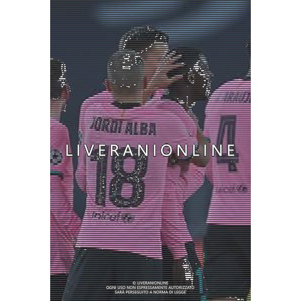 ©Falzone/Agenzia Aldo Liverani Torino 28.10.2020 Stadio Allianz Stadium Juventus vs Barcellona Champions League 2020/2021 Gruppo G Giornata 2 di 6 Nella foto : Esultanza gol di Ousmane Dembélé