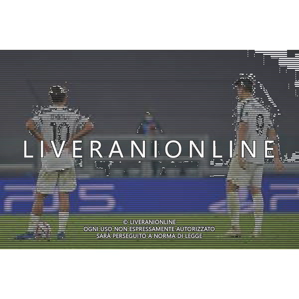 ©Falzone/Agenzia Aldo Liverani Torino 28.10.2020 Stadio Allianz Stadium Juventus vs Barcellona Champions League 2020/2021 Gruppo G Giornata 2 di 6 Nella foto : Paulo Dybala-Alvaro Morata
