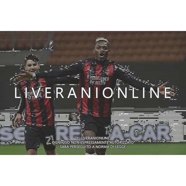 Brahim Diaz (Milan ) SX e Rafael Leao (Milan) DX esultanza dopo il gol del 2 a 0 Milan Milan vs Sparta Praga UEFA Europa League fase a gironi 2° giornata - gruppo H Milano 29-10-2020 Stadio Giuseppe Meazza - San Siro foto Roberto Garavaglia/agenzia Aldo Liverani sas / AGENZIA ALDO LIVERANI SAS
