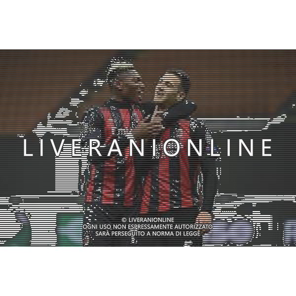 Rafael Leao (Milan) SX e Diogo Dalot (Milan) DX dopo il gol del 3 a 0 Milan Milan vs Sparta Praga UEFA Europa League fase a gironi 2° giornata - gruppo H Milano 29-10-2020 Stadio Giuseppe Meazza - San Siro foto Roberto Garavaglia/agenzia Aldo Liverani sas