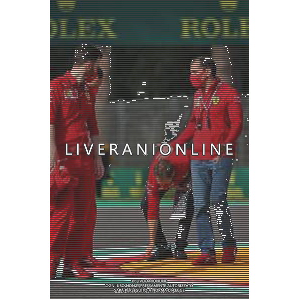 Sebastian Vettel (GER) Ferrari walks the circuit with Marc Gene (ESP) Ferrari Test Driver (Right). 30.10.2020. Formula 1 World Championship, Rd 13, Emilia Romagna Grand Prix, Imola, Italy, Practice Day. - www.xpbimages.com, EMail: requests@xpbimages.com © Copyright: Batchelor / XPB Images /AGENZIA ALDO LIVERANI SAS - ITALY ONLY EDITORIAL USE ONLY