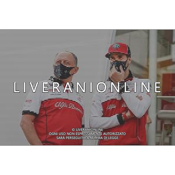 Formula 1 Emirates Emilia Romagna Grand Prix 2020 - Friday - Formula 1 Championship, 30 October 2020 Autodromo Internazionale Enzo e Dino Ferrari, imola (bo), Italy Photo showing: VASSEUR Frederic (fra), Team Principal of Alfa Romeo Racing ORLEN, GIOVINAZZI Antonio (ita), Alfa Romeo Racing ORLEN C39, portrait @LM/DPPI/DPPI/Antonin Vincent /AGENZIA ALDO LIVERANI SAS