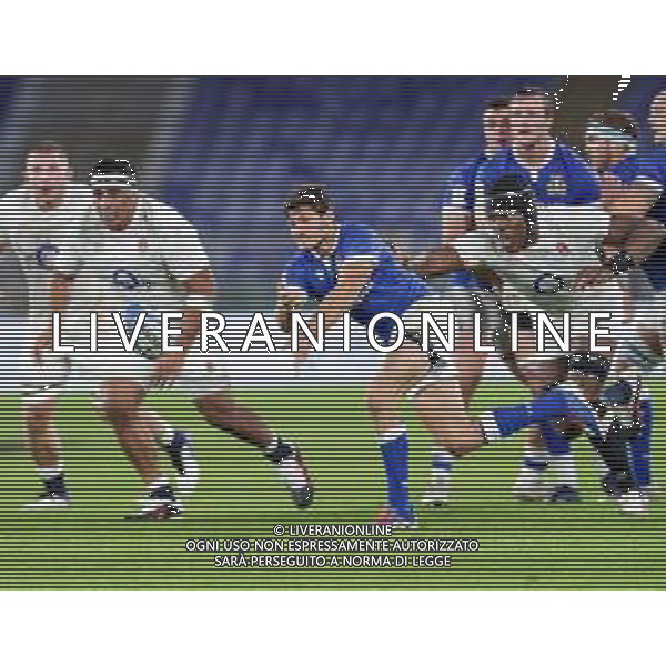Italy vs England - Rugby Six Nations match, 31 October 2020 Stadio Olimpico, rome, Italy Photo showing: Marcello Violi (Italy) @LM/Luigi Mariani AG ALDO LIVERANI SAS