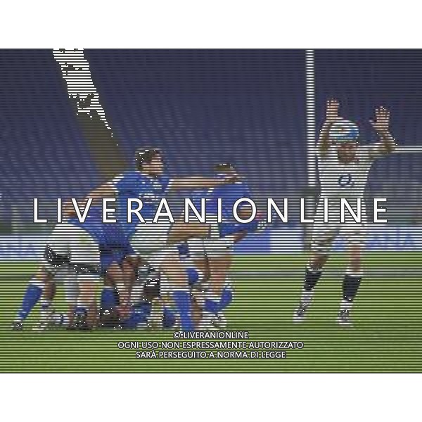 Italy vs England - Rugby Six Nations match, 31 October 2020 Stadio Olimpico, rome, Italy Photo showing: Marcello Violi (Italy) @LM/Luigi Mariani AG ALDO LIVERANI SAS