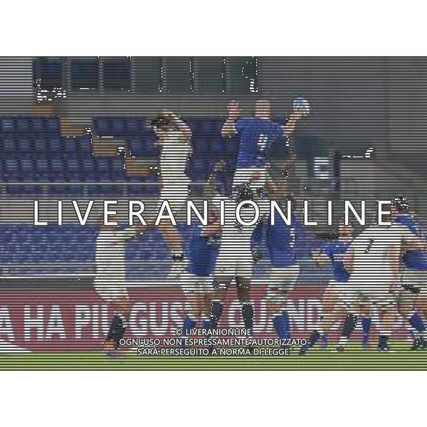 Italy vs England - Rugby Six Nations match, 31 October 2020 Stadio Olimpico, rome, Italy Photo showing: touche Italy @LM/Luigi Mariani AG ALDO LIVERANI SAS