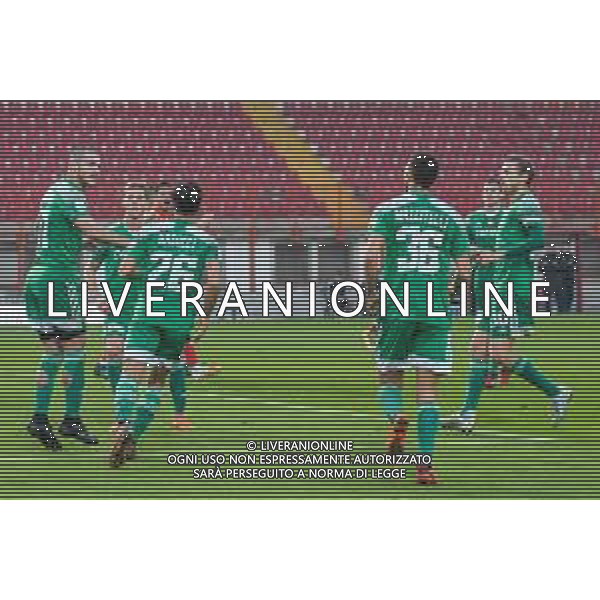Vicenza vs Pisa - Campionato di Calcio Serie BKT 2020/2021, 31 ottobre 2020 Stadio Comunale “Romeo Menti”, Vicenza, Italia Nella foto: Michele Marconi (Pisa) festeggia il pari @LM/Fabio Fagiolini AG ALDO LIVERANI SAS