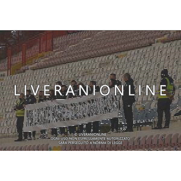 Vicenza vs Pisa - Campionato di Calcio Serie BKT 2020/2021, 31 ottobre 2020 Stadio Comunale “Romeo Menti”, Vicenza, Italia Nella foto: La protesta per le societa @LM/Fabio Fagiolini AG ALDO LIVERANI SAS
