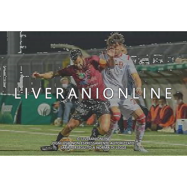 Pontedera vs Grosseto - Campionato di Calcio Serie C - Lega Pro 2020/2021, 01 novembre 2020 Pontedera, Italia Nella foto: Andrea Caponi (Pontedera) e Alessandro Sersanti (Grosseto) @LM/Fabio Fagiolini AG ALDO LIVERANI SAS