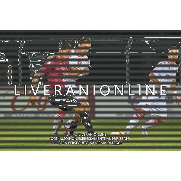 Pontedera vs Grosseto - Campionato di Calcio Serie C - Lega Pro 2020/2021, 01 novembre 2020 Pontedera, Italia Nella foto: Christian Tommasini (Pontedera) e Matteo Gorelli (Grosseto) @LM/Fabio Fagiolini AG ALDO LIVERANI SAS