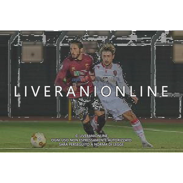 Pontedera vs Grosseto - Campionato di Calcio Serie C - Lega Pro 2020/2021, 01 novembre 2020 Pontedera, Italia Nella foto: Alessio Faella (Pontedera) e Axel Campeol (Grosseto) @LM/Fabio Fagiolini AG ALDO LIVERANI SAS