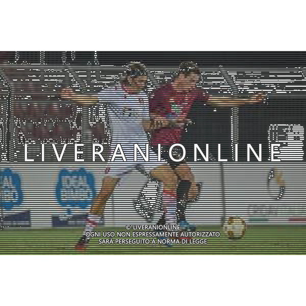Pontedera vs Grosseto - Campionato di Calcio Serie C - Lega Pro 2020/2021, 01 novembre 2020 Pontedera, Italia Nella foto: Mario Vrdoljak (Grosseto) e Andrea Magrassi (Pontedera) @LM/Fabio Fagiolini AG ALDO LIVERANI SAS