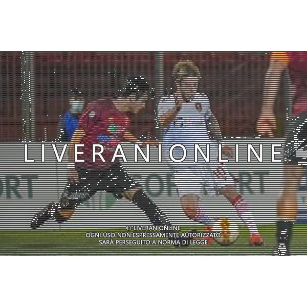 Pontedera vs Grosseto - Campionato di Calcio Serie C - Lega Pro 2020/2021, 01 novembre 2020 Pontedera, Italia Nella foto: Lorenzo Milani (Pontedera) e Filippo Boccardi (Grosseto) @LM/Fabio Fagiolini AG ALDO LIVERANI SAS