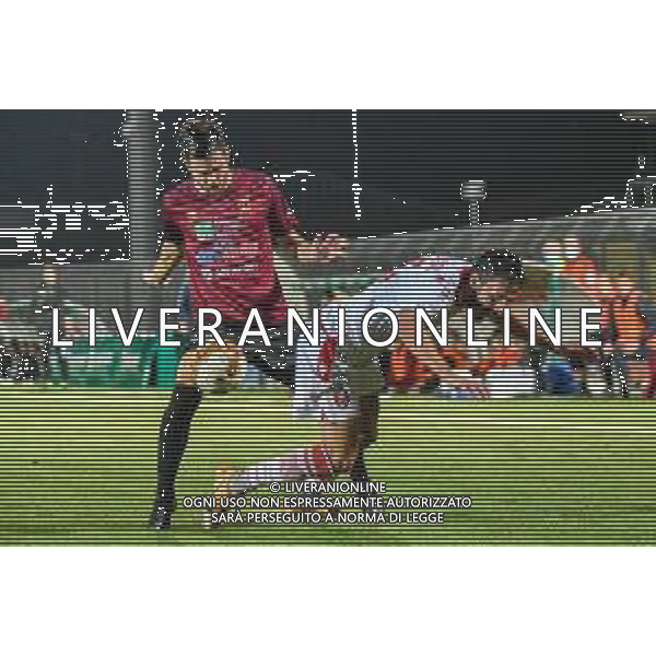 Pontedera vs Grosseto - Campionato di Calcio Serie C - Lega Pro 2020/2021, 01 novembre 2020 Stadio Comunale &#34;Ettore Mannucci&#34;, Pontedera, Italia Nella foto: Francesco Vaccaro (Pontedera) e Mattia Polidori (Grosseto) @LM/Fabio Fagiolini AG ALDO LIVERANI SAS
