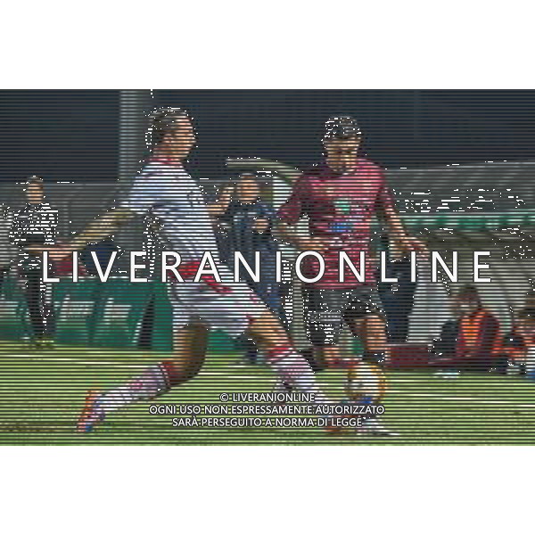 Pontedera vs Grosseto - Campionato di Calcio Serie C - Lega Pro 2020/2021, 01 novembre 2020 Stadio Comunale &#34;Ettore Mannucci&#34;, Pontedera, Italia Nella foto: Christian Tommasini (Pontedera) e Matteo Gorelli (Grosseto) @LM/Fabio Fagiolini AG ALDO LIVERANI SAS