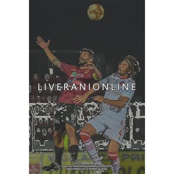Pontedera vs Grosseto - Campionato di Calcio Serie C - Lega Pro 2020/2021, 01 novembre 2020 Stadio Comunale &#34;Ettore Mannucci&#34;, Pontedera, Italia Nella foto: Duello aereo tra Andrea Caponi (Pontedera) e Riccardo Cretella (Grosseto) @LM/Fabio Fagiolini AG ALDO LIVERANI SAS