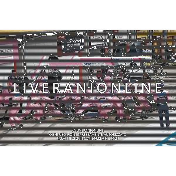 Formula 1 Emirates Gran Premio Dell\'emilia Romagna 2020, Emilia Romagna Grand Prix - Sunday - Formula 1 Championship, 01 November 2020 Autodromo Internazionale Enzo e Dino Ferrari, imola (bo), Italy Photo showing: 11 PEREZ Sergio (mex), Racing Point F1 RP20, action pit stop @LM/DPPI/DPPI/Antonin Vincent AG ALDO LIVERANI SAS