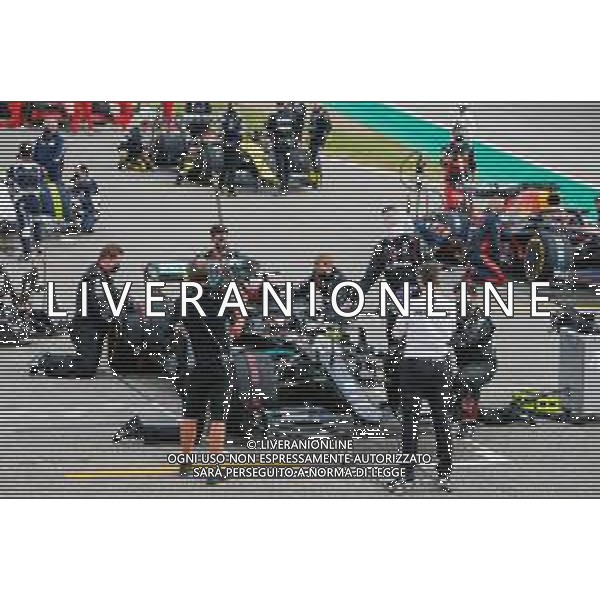 Formula 1 Emirates Gran Premio Dell\'emilia Romagna 2020, Emilia Romagna Grand Prix - Sunday - Formula 1 Championship, 01 November 2020 Autodromo Internazionale Enzo e Dino Ferrari, imola (bo), Italy Photo showing: 44 HAMILTON Lewis (gbr), Mercedes AMG F1 GP W11 Hybrid EQ Power+, action starting grid, grille de depart, @LM/DPPI/DPPI/Antonin Vincent AG ALDO LIVERANI SAS