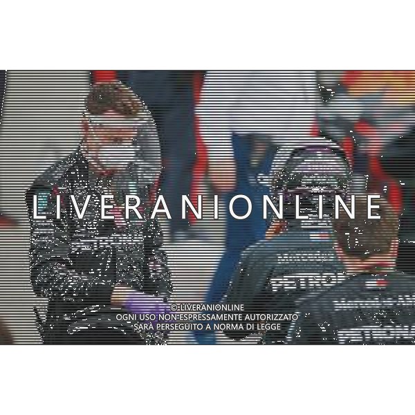 Formula 1 Emirates Gran Premio Dell\'emilia Romagna 2020, Emilia Romagna Grand Prix - Sunday - Formula 1 Championship, 01 November 2020 Autodromo Internazionale Enzo e Dino Ferrari, imola (bo), Italy Photo showing: Mercedes AMG F1 GP W11 Hybrid EQ Power+, mechanic, mecanicien with a protections against covid 19 @LM/DPPI/DPPI/Antonin Vincent AG ALDO LIVERANI SAS