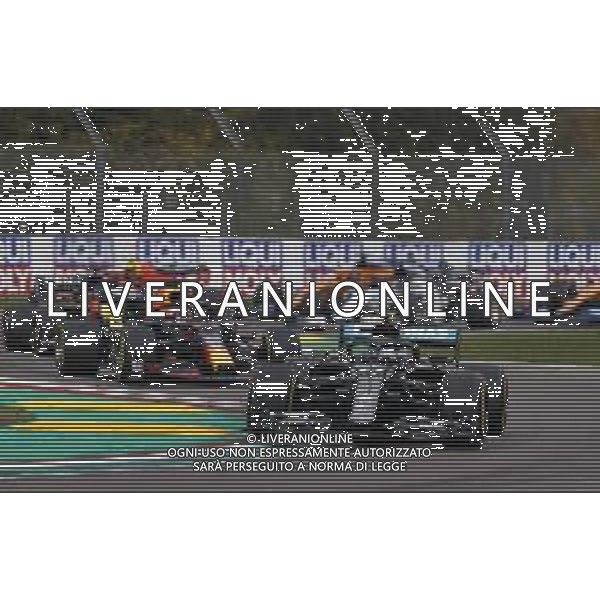 Formula 1 Emirates Gran Premio Dell\'emilia Romagna 2020, Emilia Romagna Grand Prix - Sunday - Formula 1 Championship, 01 November 2020 Autodromo Internazionale Enzo e Dino Ferrari, imola (bo), Italy Photo showing: Start of the race, 77 BOTTAS Valtteri (fin), Mercedes AMG F1 GP W11 Hybrid EQ Power+, action @LM/DPPI/DPPI/Dppi AG ALDO LIVERANI SAS