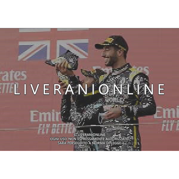 Formula 1 Emirates Gran Premio Dell\'emilia Romagna 2020, Emilia Romagna Grand Prix - Sunday - Formula 1 Championship, 01 November 2020 Autodromo Internazionale Enzo e Dino Ferrari, imola (bo), Italy Photo showing: HAMILTON Lewis (gbr), Mercedes AMG F1 GP W11 Hybrid EQ Power+, RICCIARDO Daniel (aus), Renault F1 Team RS20, shoey @LM/DPPI/DPPI/Dppi AG ALDO LIVERANI SAS