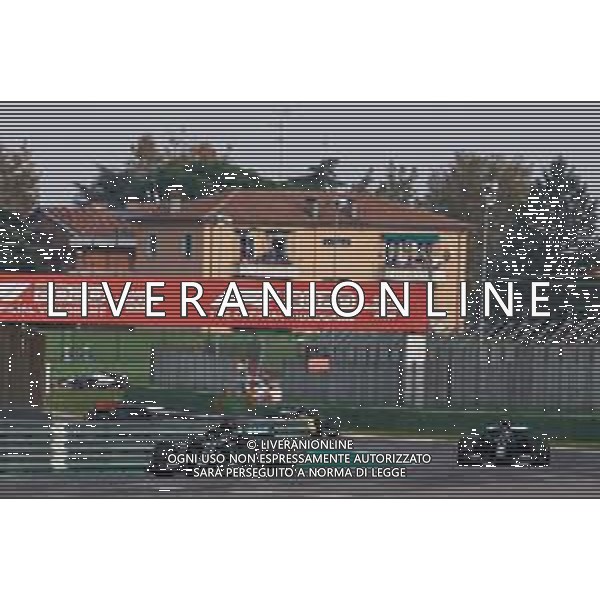 Formula 1 Emirates Gran Premio Dell\'emilia Romagna 2020, Emilia Romagna Grand Prix - Sunday - Formula 1 Championship, 01 November 2020 Autodromo Internazionale Enzo e Dino Ferrari, imola (bo), Italy Photo showing: 44 HAMILTON Lewis (gbr), Mercedes AMG F1 GP W11 Hybrid EQ Power+, 77 BOTTAS Valtteri (fin), Mercedes AMG F1 GP W11 Hybrid EQ Power+, action @LM/DPPI/DPPI/Dppi AG ALDO LIVERANI SAS
