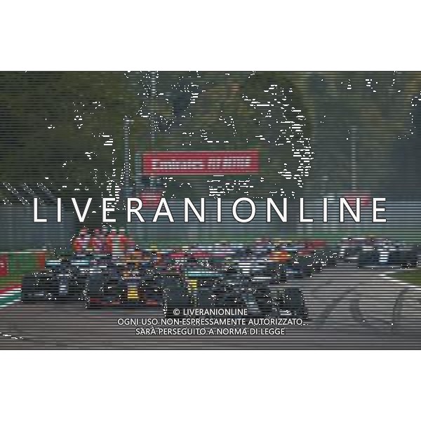Formula 1 Emirates Gran Premio Dell\'emilia Romagna 2020, Emilia Romagna Grand Prix - Sunday - Formula 1 Championship, 01 November 2020 Autodromo Internazionale Enzo e Dino Ferrari, imola (bo), Italy Photo showing: Start of the race, 77 BOTTAS Valtteri (fin), Mercedes AMG F1 GP W11 Hybrid EQ Power+, action @LM/DPPI/DPPI/Joao Filipe AG ALDO LIVERANI SAS