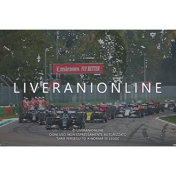 Formula 1 Emirates Gran Premio Dell\'emilia Romagna 2020, Emilia Romagna Grand Prix - Sunday - Formula 1 Championship, 01 November 2020 Autodromo Internazionale Enzo e Dino Ferrari, imola (bo), Italy Photo showing: Start of the race, 77 BOTTAS Valtteri (fin), Mercedes AMG F1 GP W11 Hybrid EQ Power+, action @LM/DPPI/DPPI/Joao Filipe AG ALDO LIVERANI SAS