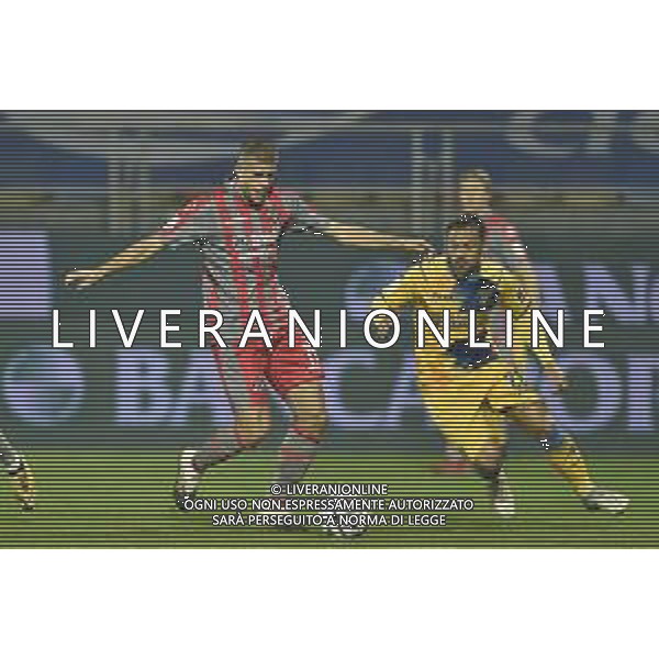 Frosinone vs Cremonese - Campionato di Calcio Serie BKT 2020/2021, 01 novembre 2020 Frosinone, Italia Nella foto: LUCA VALZANIA CREMONESE CAMILLO CIANO FROSINONE @LM/Claudio Pasquazi AG ALDO LIVERANI SAS