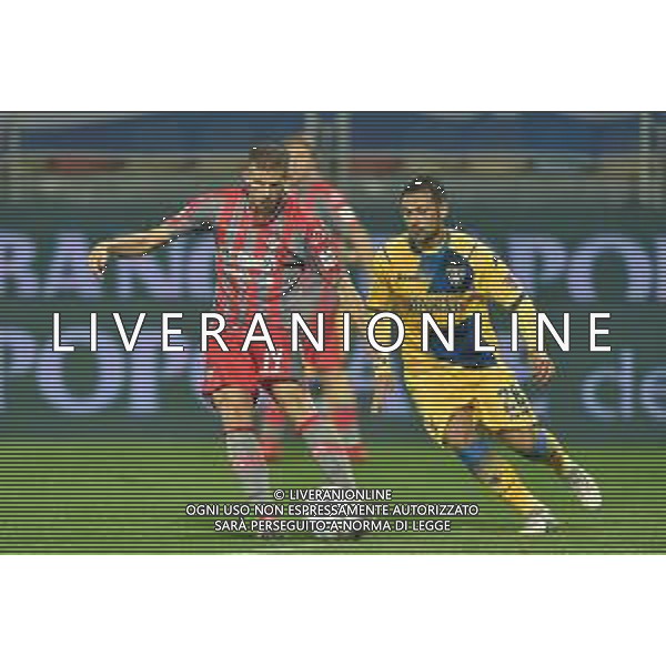 Frosinone vs Cremonese - Campionato di Calcio Serie BKT 2020/2021, 01 novembre 2020 Frosinone, Italia Nella foto: LUCA VALZANIA CREMONESE CAMILLO CIANO FROSINONE @LM/Claudio Pasquazi AG ALDO LIVERANI SAS