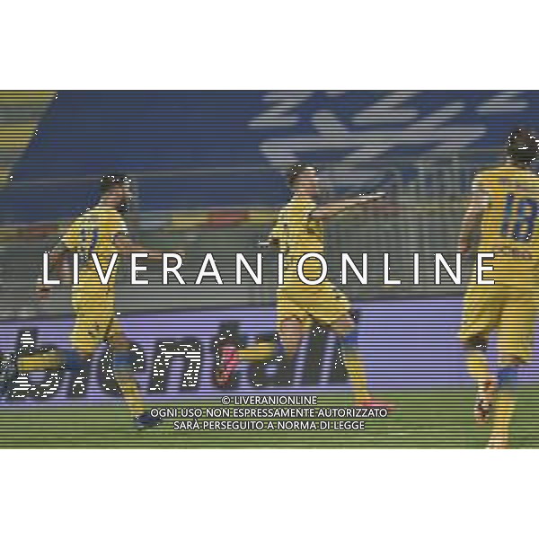 Frosinone vs Cremonese - Campionato di Calcio Serie BKT 2020/2021, 01 novembre 2020 Frosinone, Italia Nella foto: ESULTANZA GOL MARCUS ROHDEN FROSINONE @LM/Claudio Pasquazi AG ALDO LIVERANI SAS